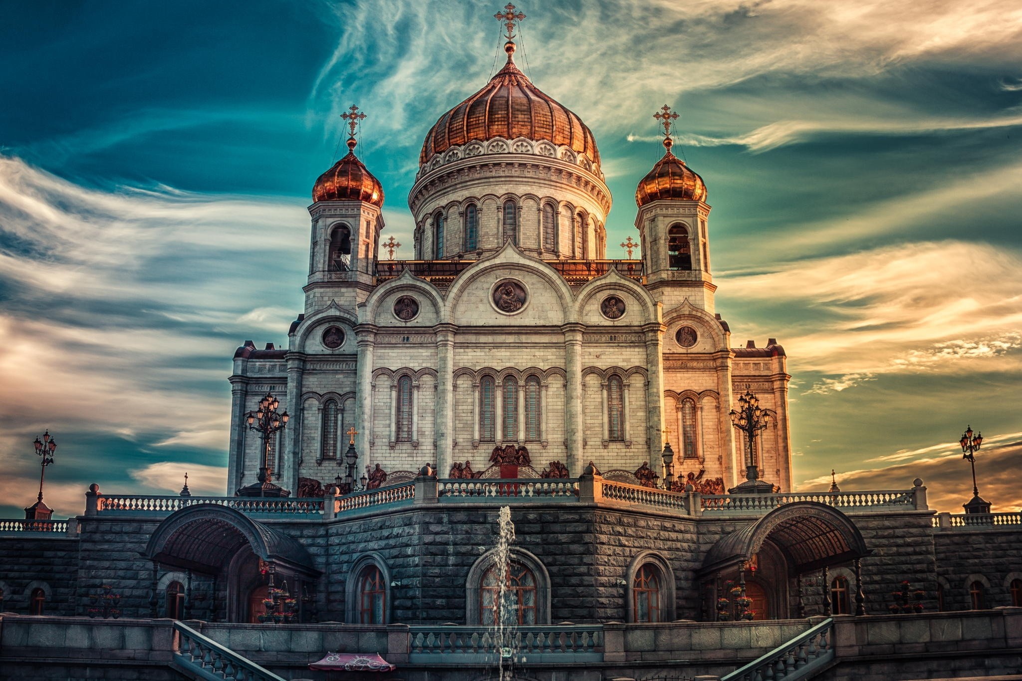 Wallpapers The Cathedral of Christ the Savior Russia Moscow on the desktop
