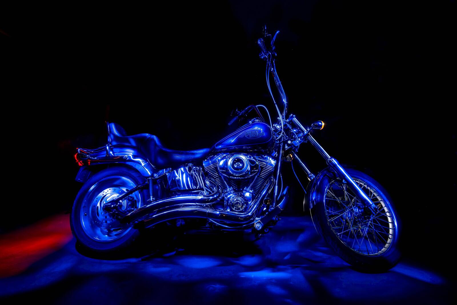 桌面上的壁纸哈雷戴维森 黑暗 摩托车