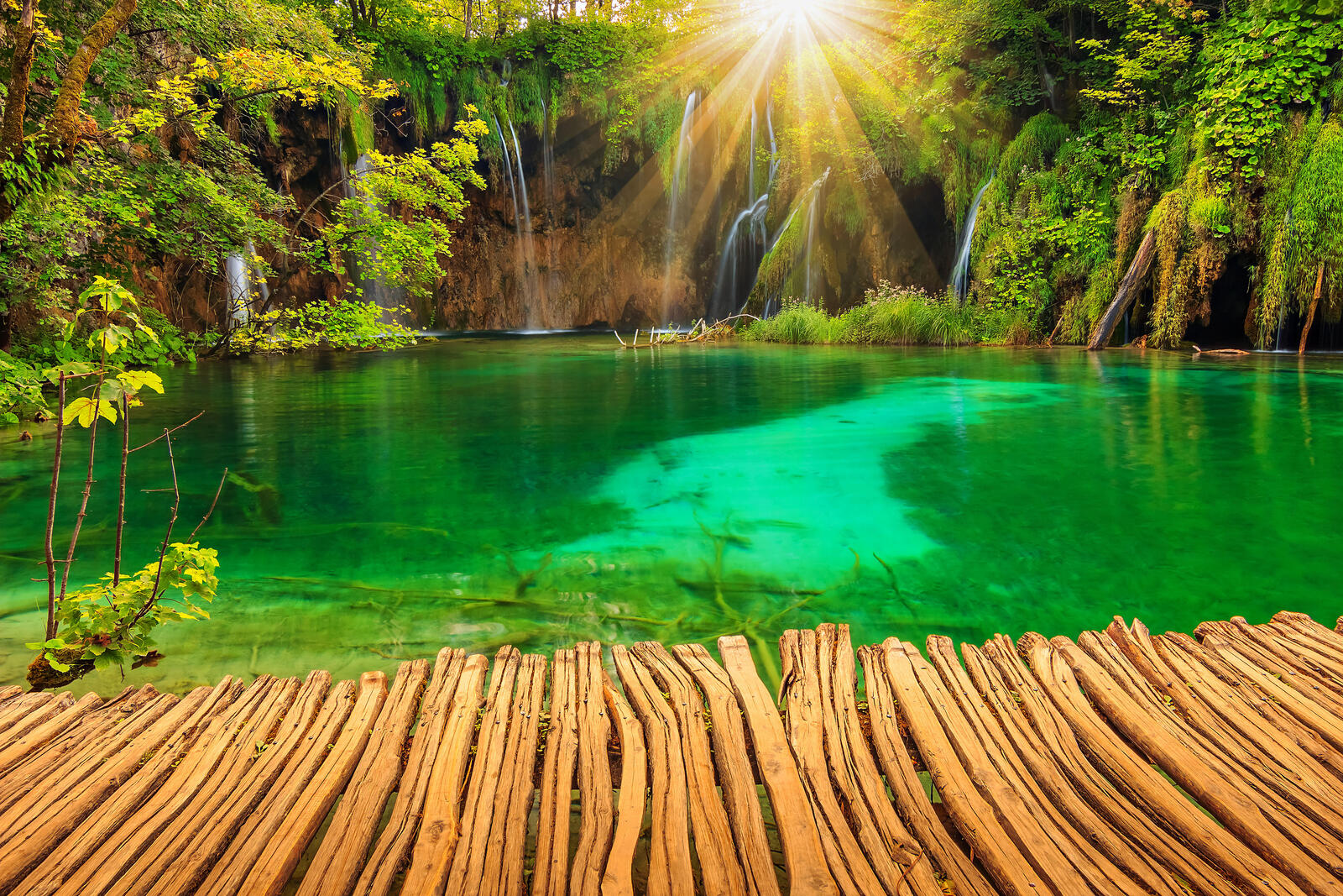 Wallpapers Plitvice Lakes Croatia pond on the desktop