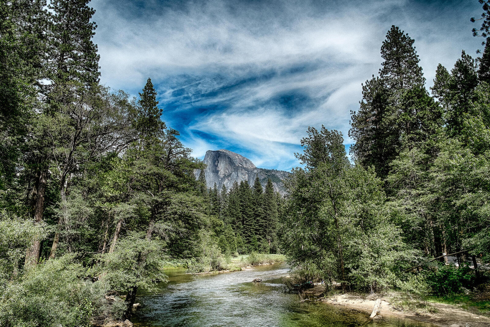 Wallpapers Yosemite National Park trees USA on the desktop
