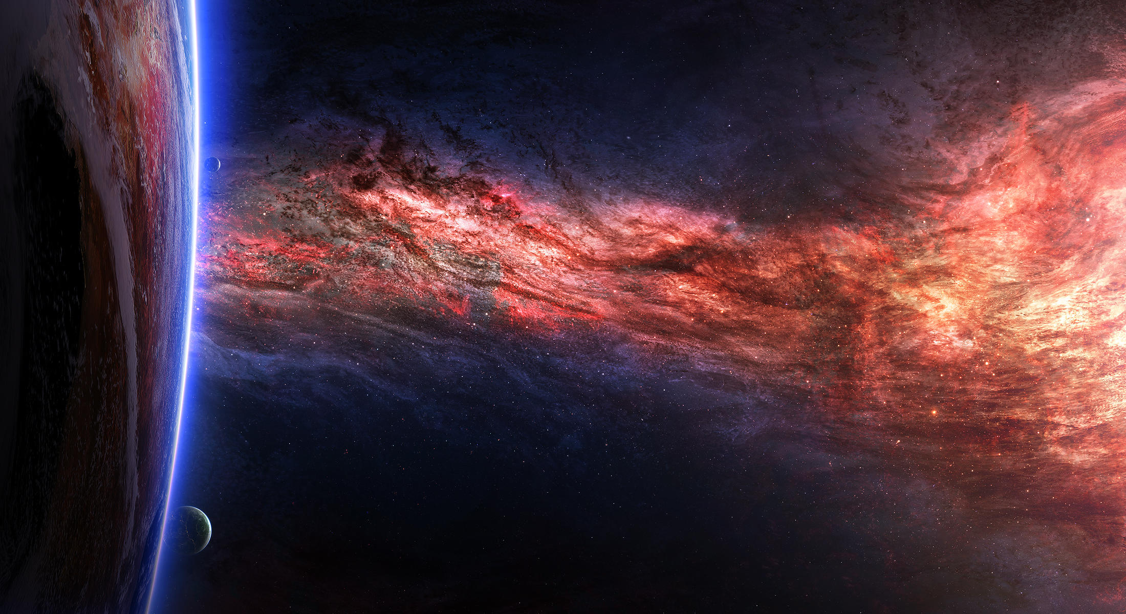 Wallpapers planets vacuum galaxy on the desktop