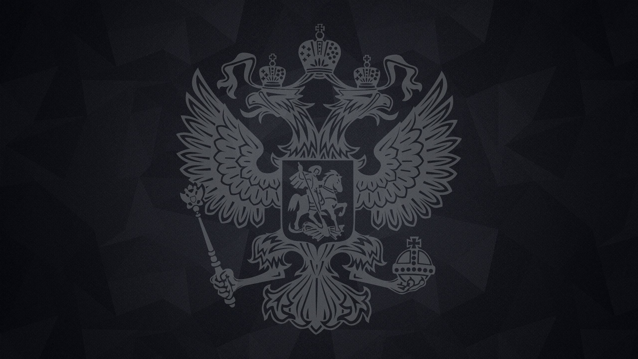 Wallpapers coat of arms of Russia two-headed eagle wings on the desktop
