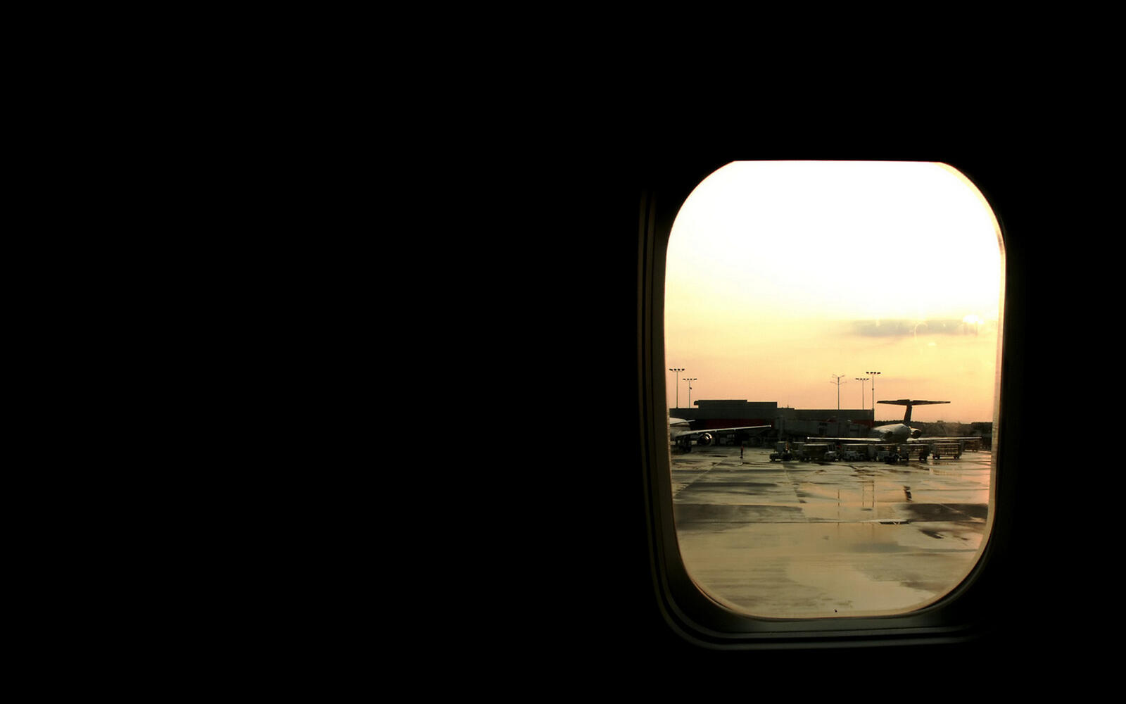 Wallpapers airplane porthole view on the desktop