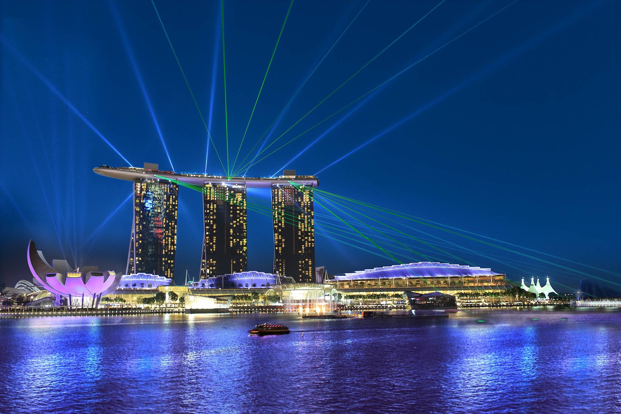 Обои Сингапур город ночной город на рабочий стол