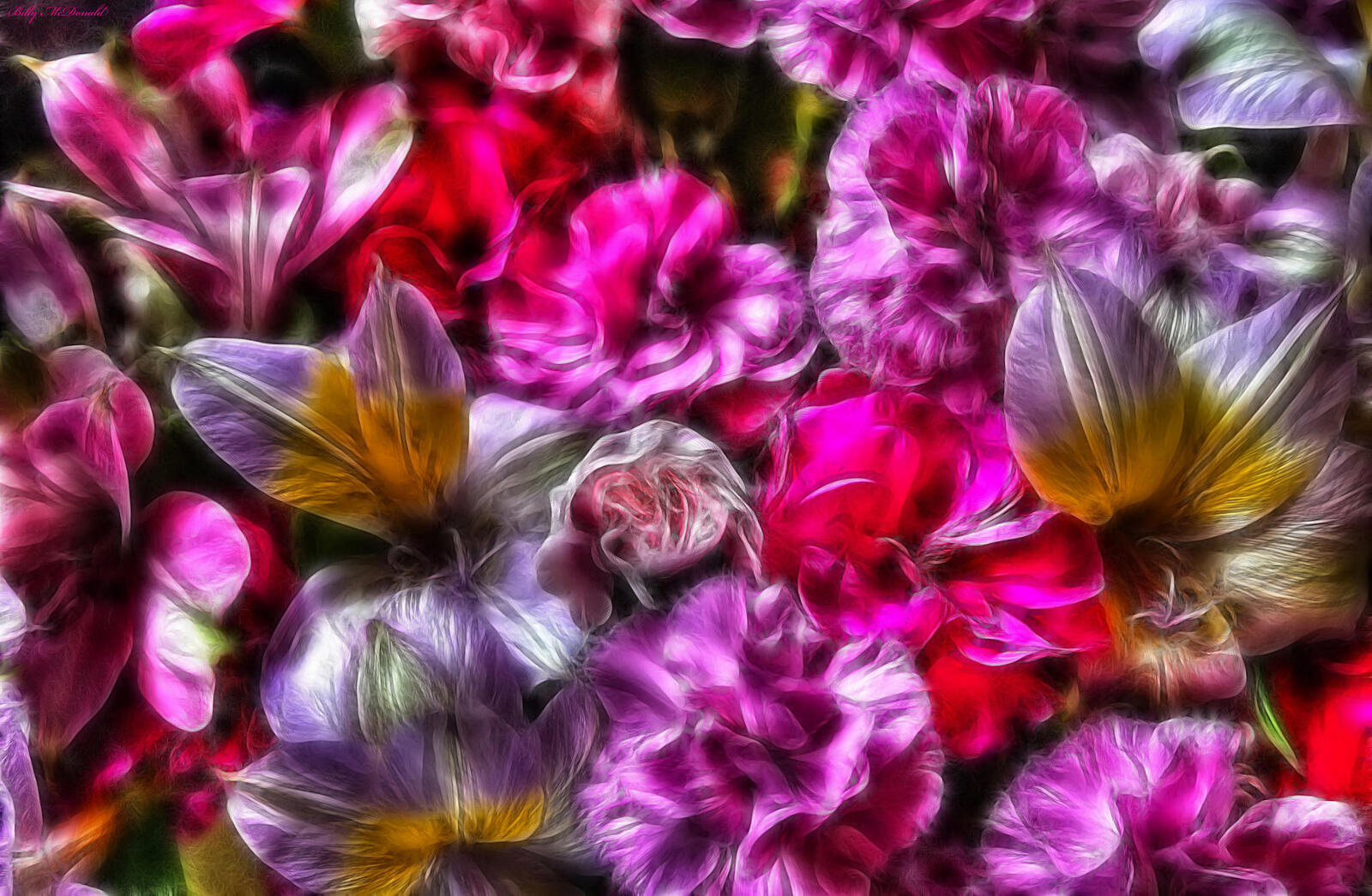 Обои цветочная абстракция 3d флора на рабочий стол