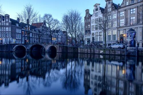 Download wallpaper the capital and largest city of the netherlands, amsterdam