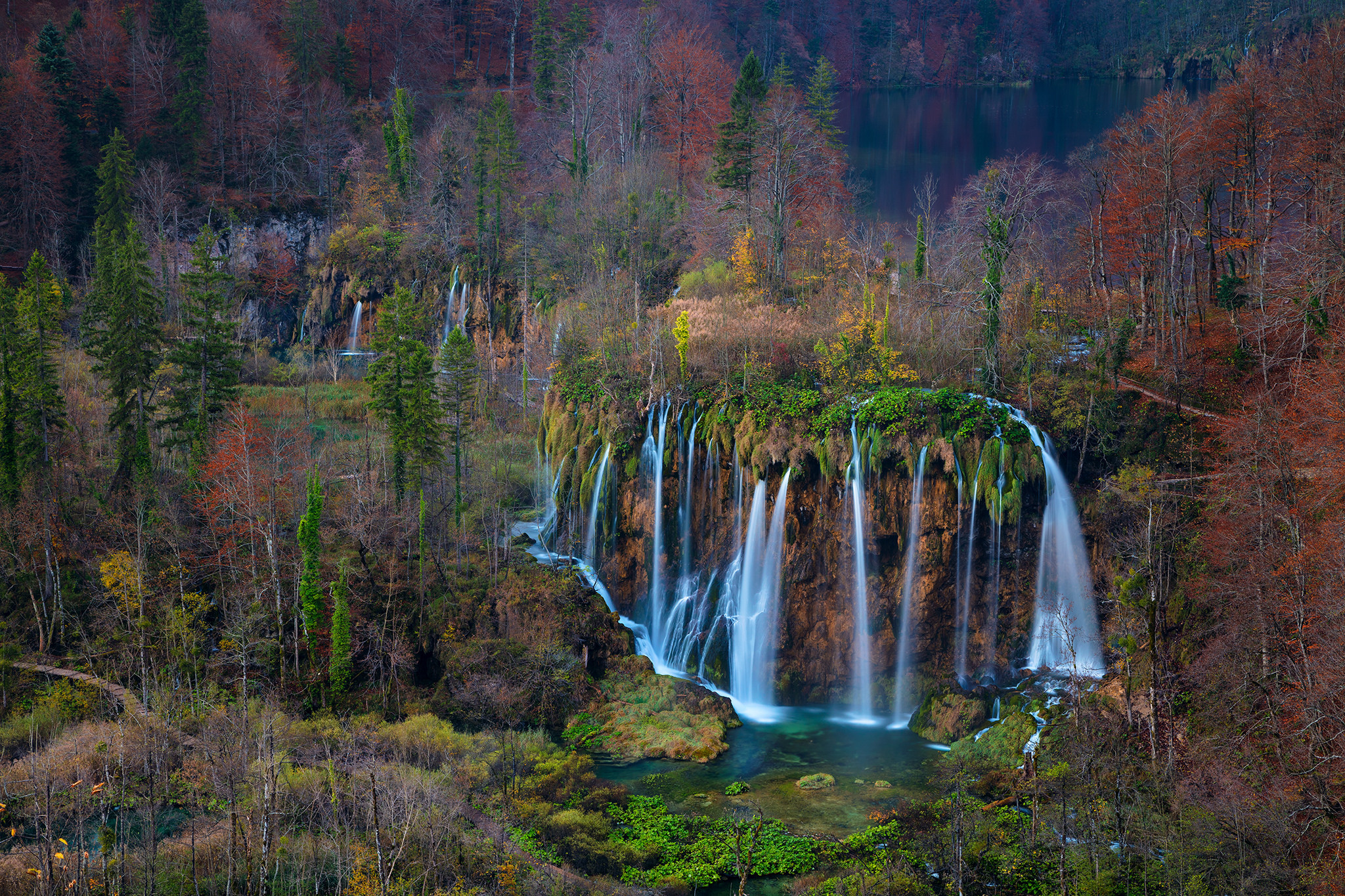 Wallpapers Plitvice Lakes National Park Croatia autumn on the desktop