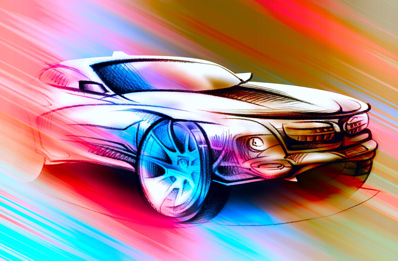 Wallpapers car wheels abstraction on the desktop