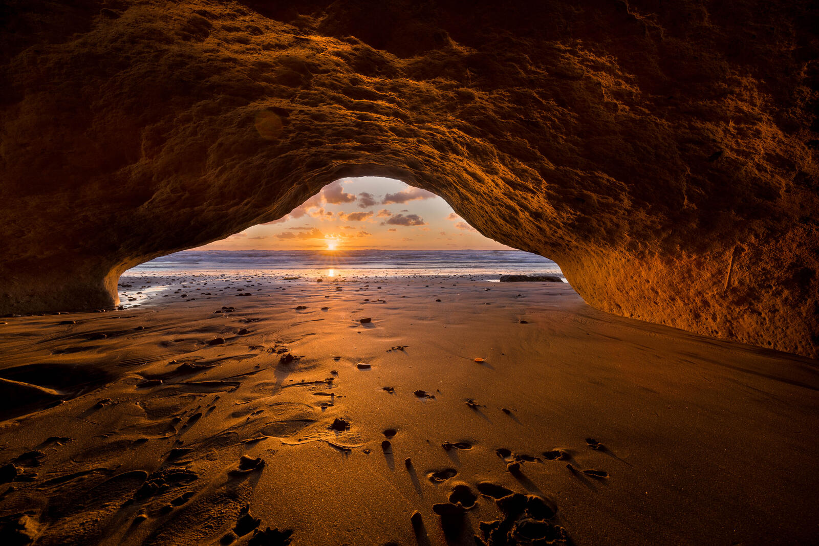 Обои Сан Диего solana beach морская пещера на рабочий стол
