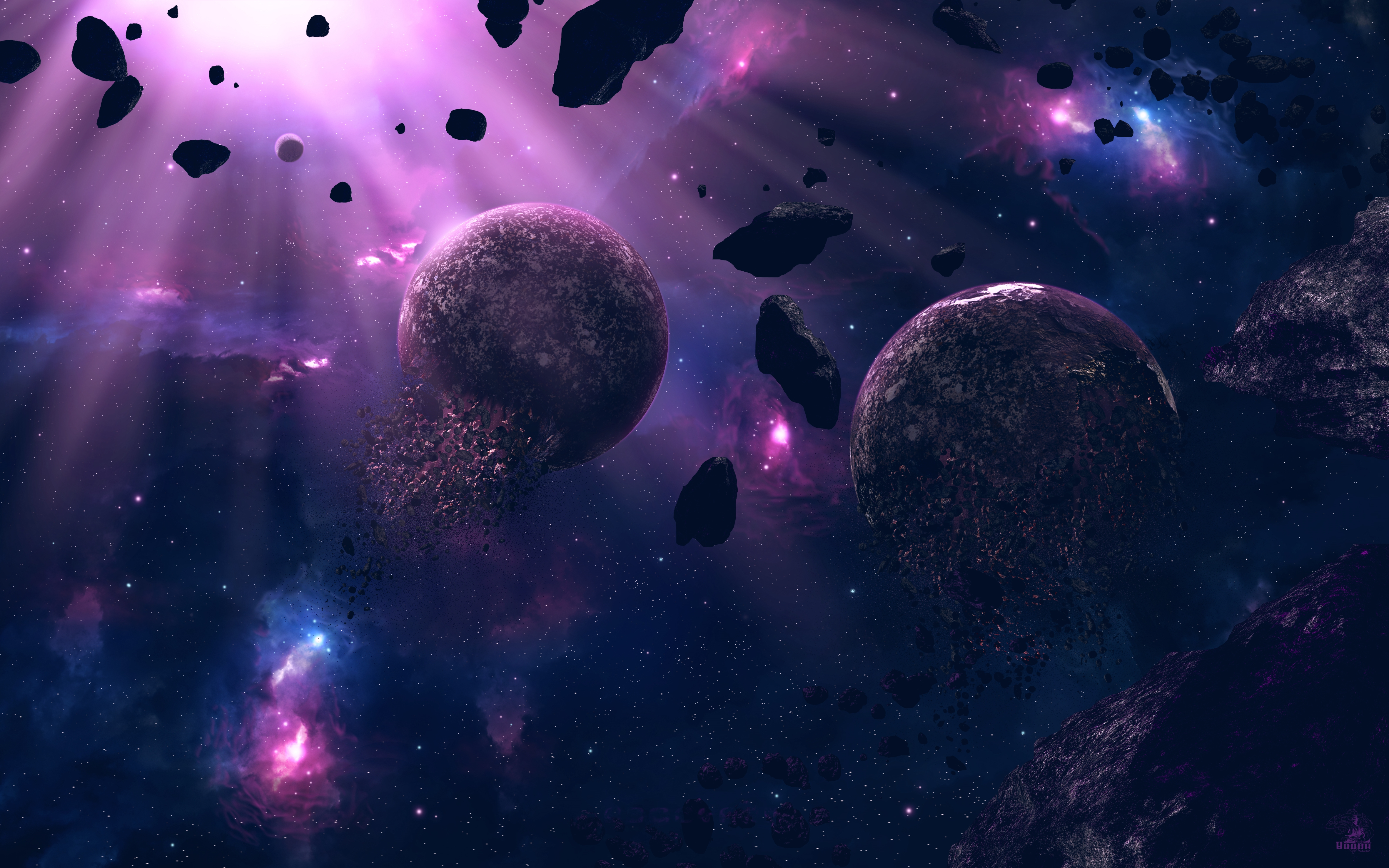 Обои космос фиолетовый вселенная на рабочий стол