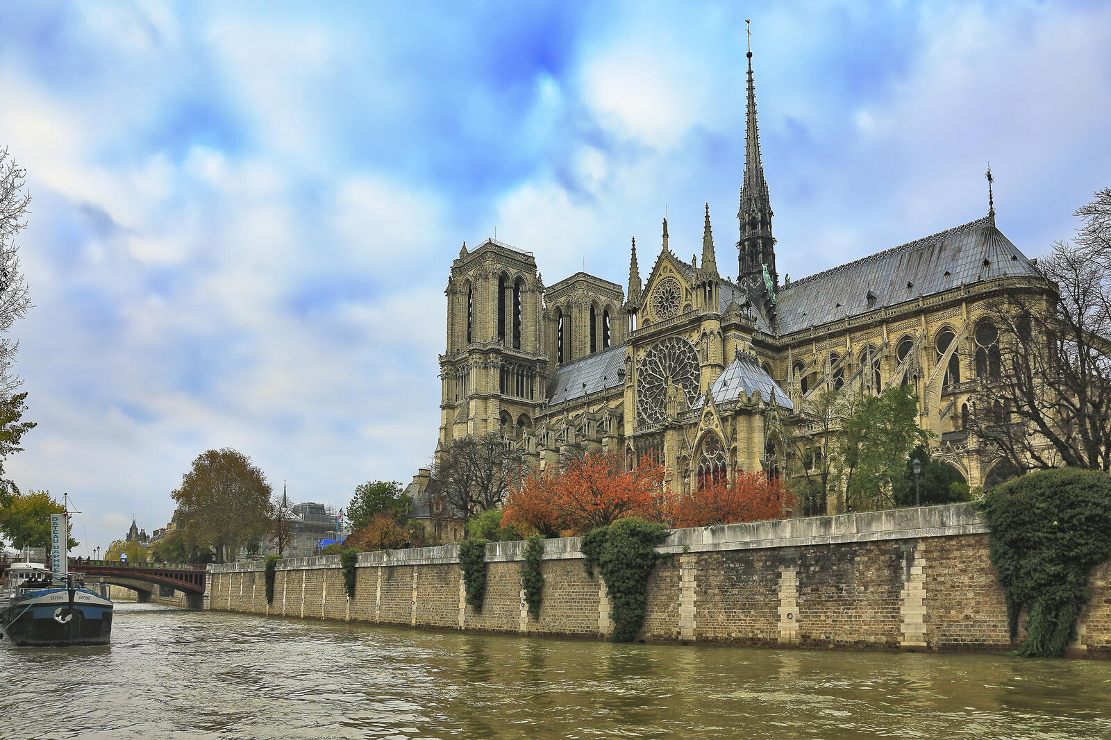Wallpapers river Notre Dame de Paris Paris on the desktop