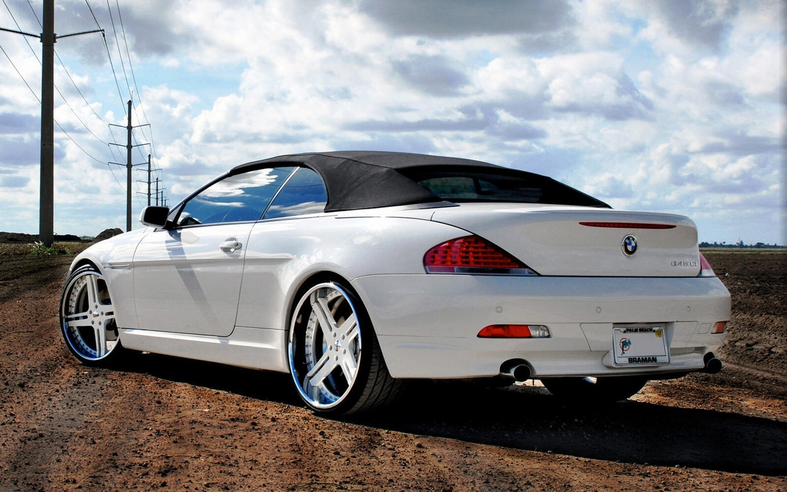 Wallpapers roof white cabriolet on the desktop