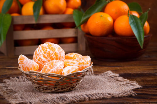 Download fruits, tangerines with a photo of the site fonwall