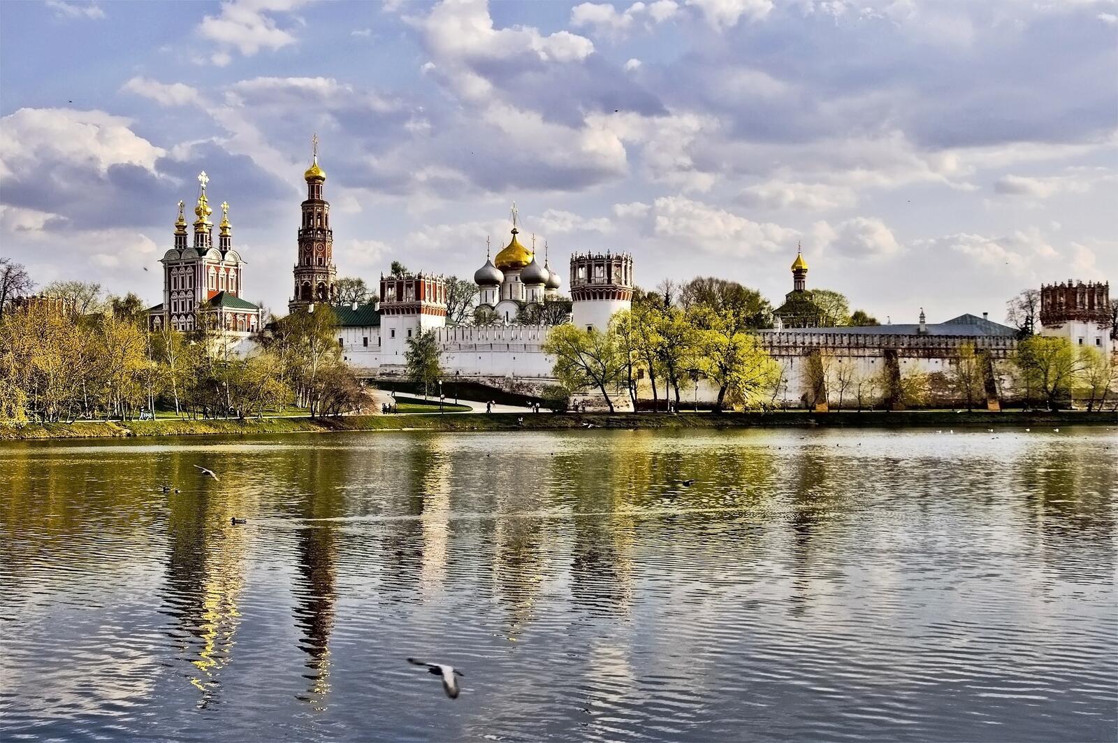 Обои Москва Новодевичий Монастырь Novodevichy Monastery на рабочий стол