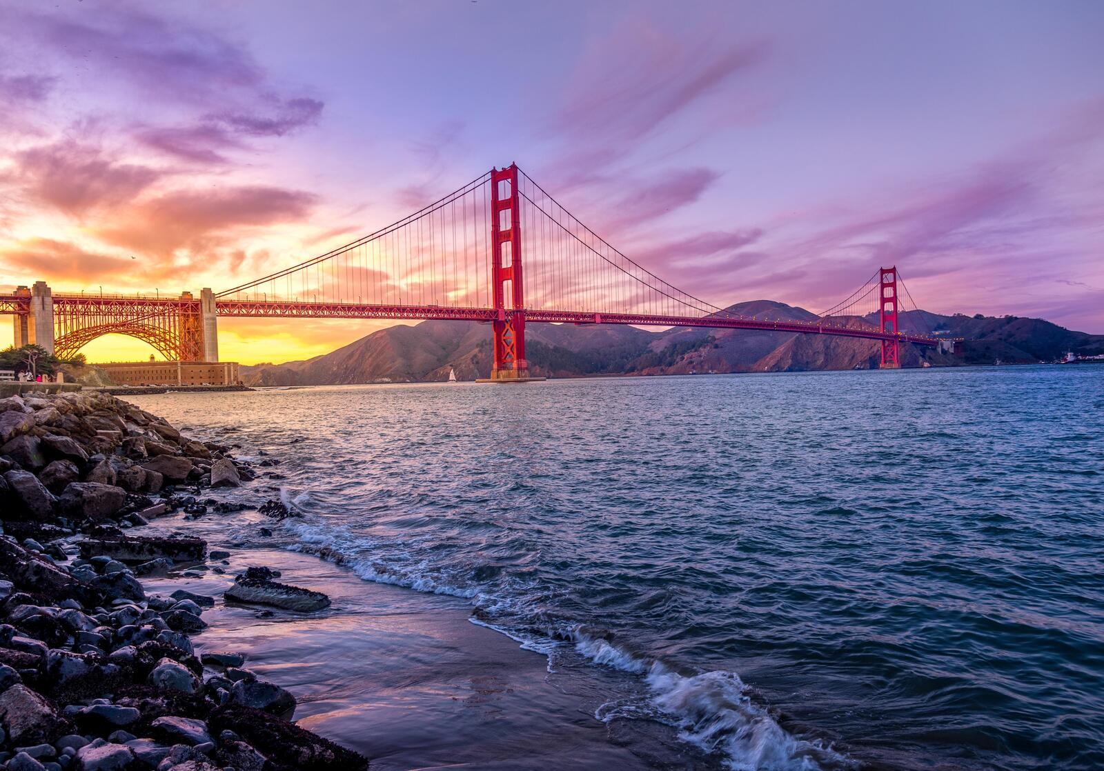 Обои Мост Золотые Ворота golden gate bridge Сан Франциско на рабочий стол