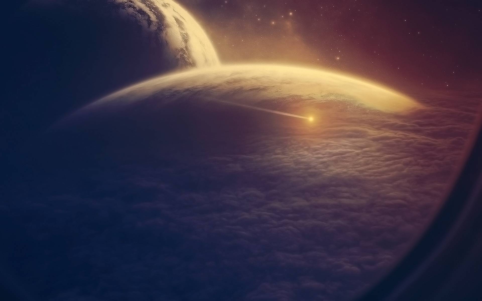 Фото бесплатно планеты, астероид, облака