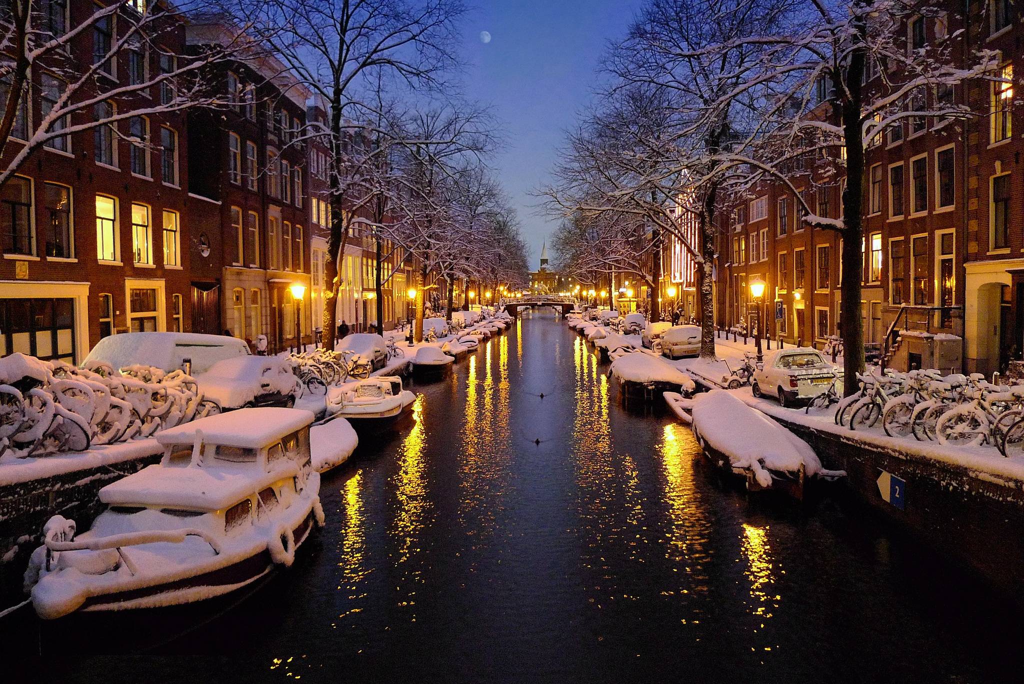 Photo free Netherlands, city, river