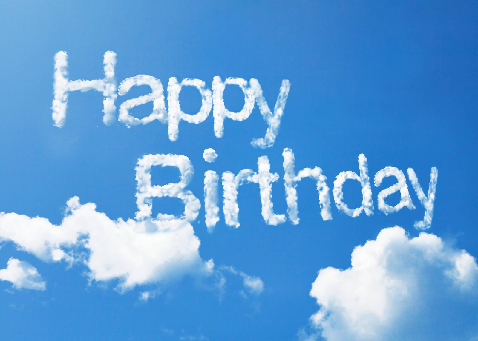 Wallpapers happy birthday sky clouds on the desktop