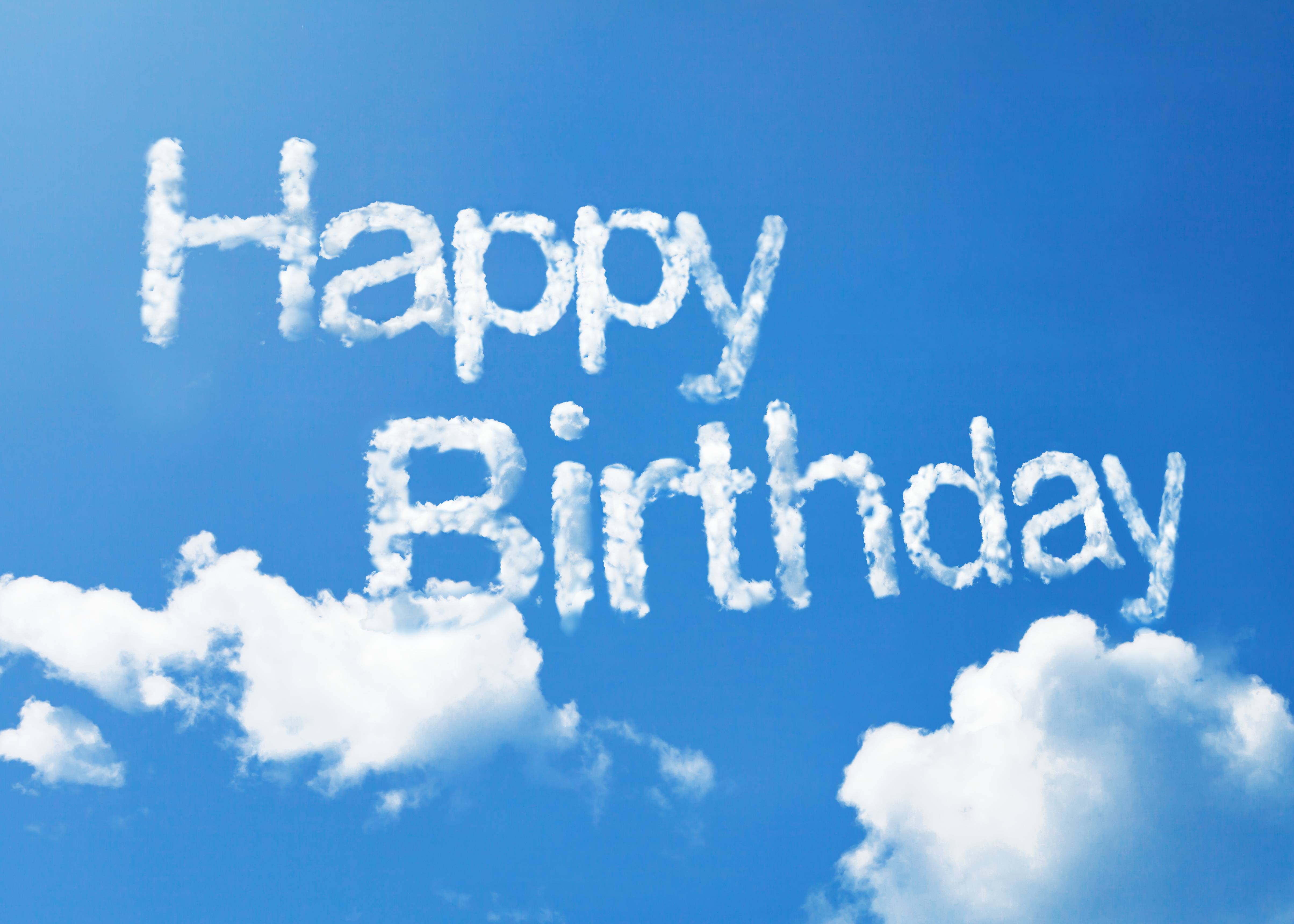 Фото с днем рождения happy birthday небо - бесплатные картинки на Fonwall.