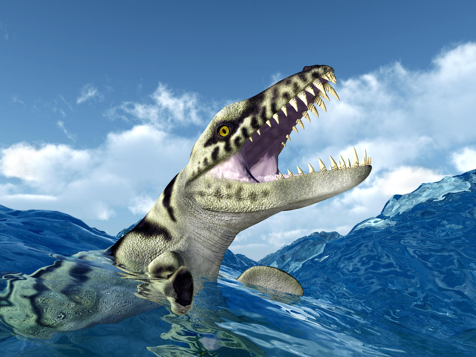 Wallpapers dinosaur predator grin on the desktop