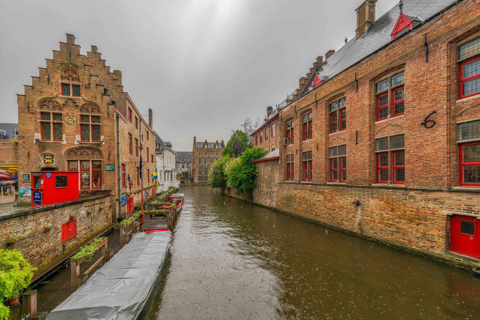 Обои канал Бельгия здания на рабочий стол