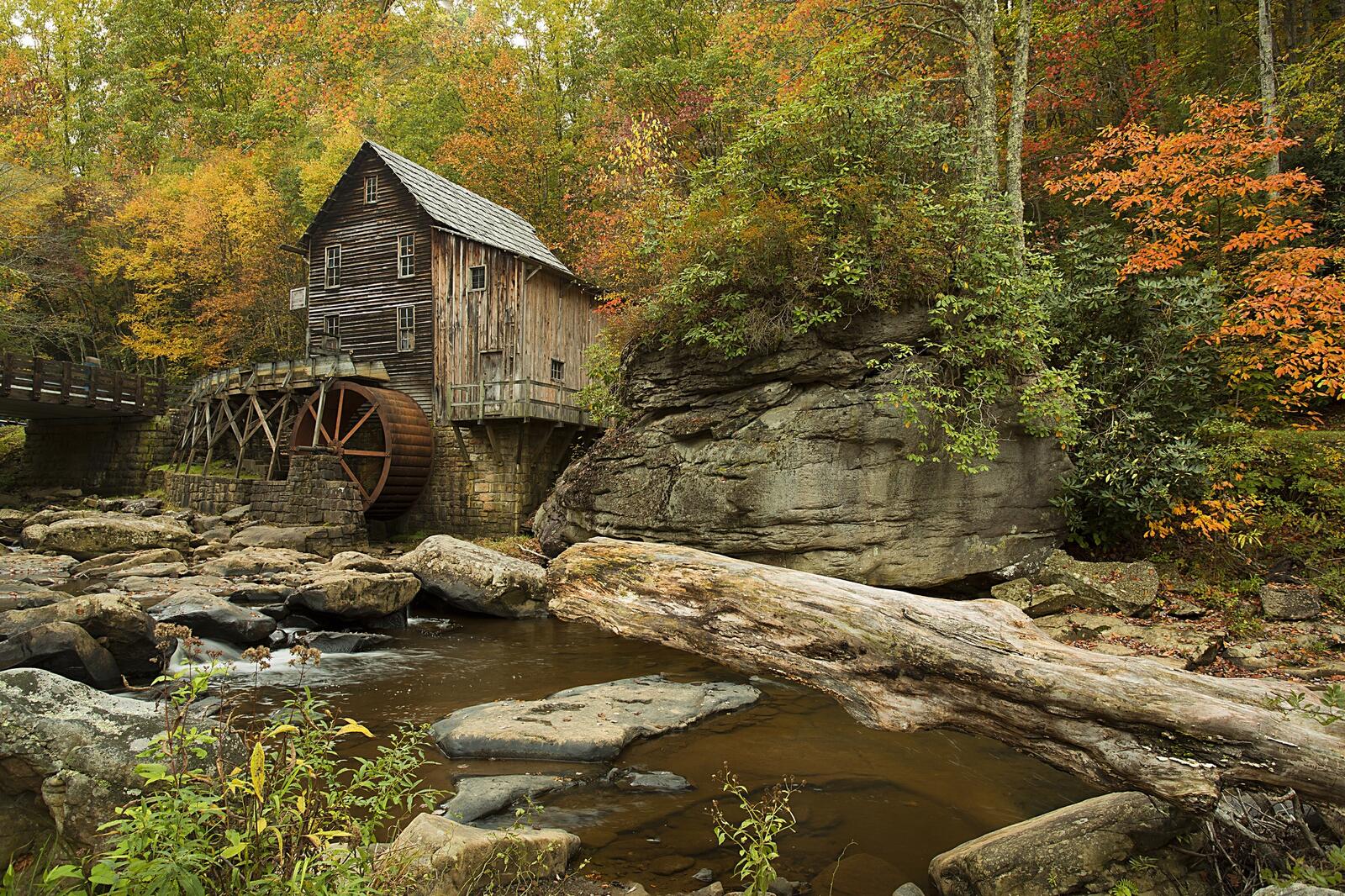 Wallpapers Glade Creek Grist Mill Babcock State Park West Virginia on the desktop