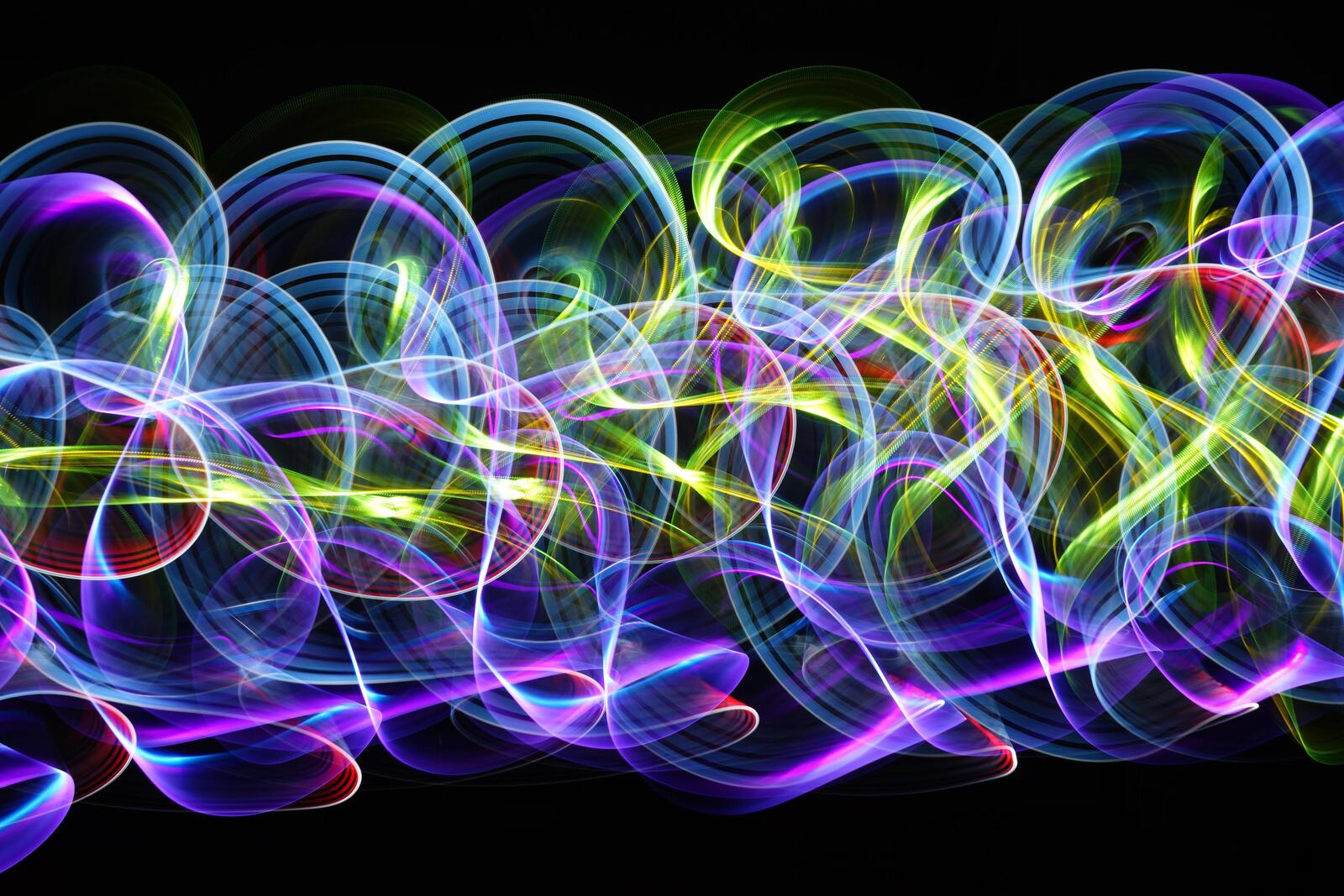Wallpapers abstraction circles multicolored on the desktop