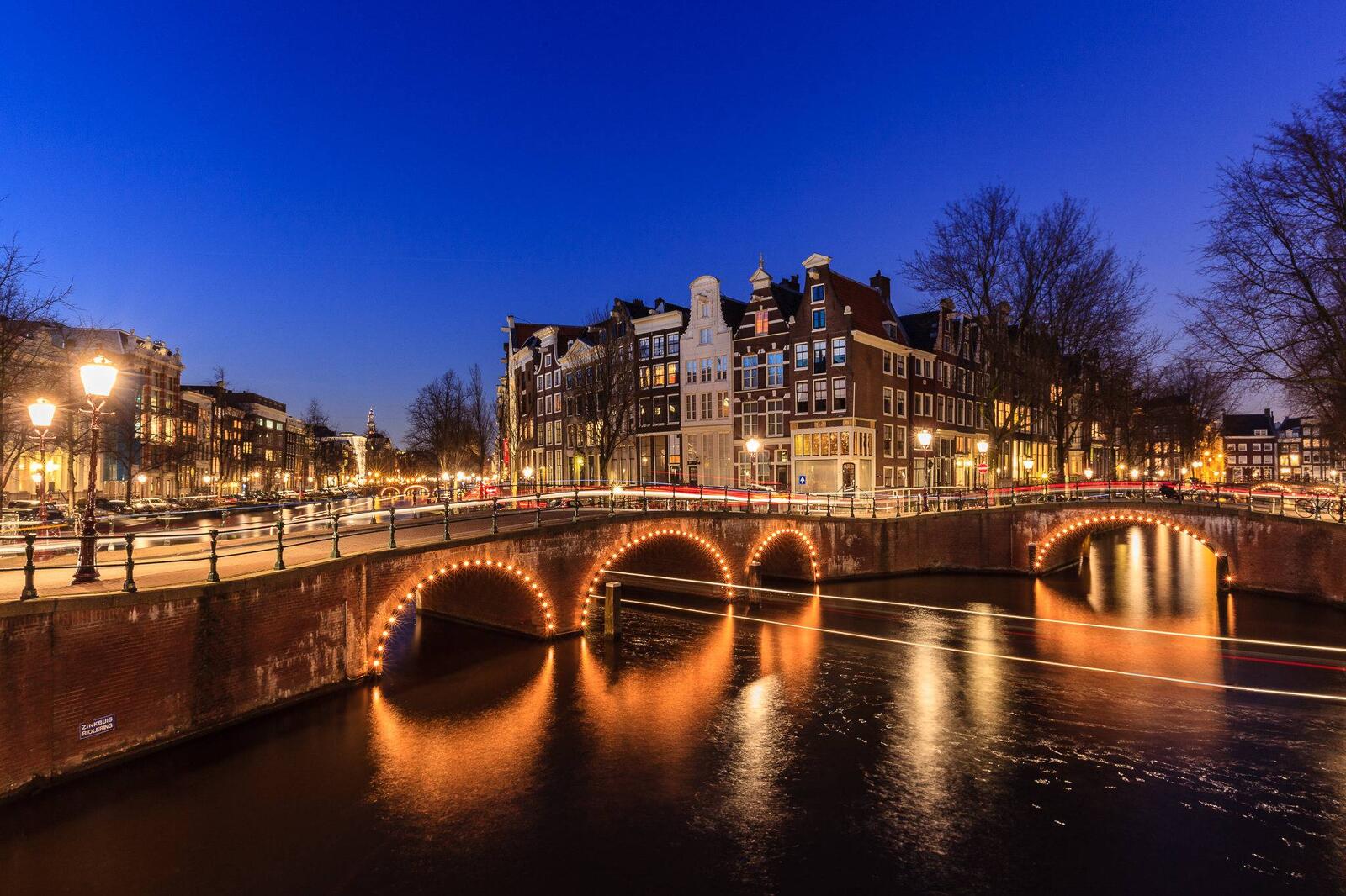 Обои Амстердам Голландия здания на рабочий стол