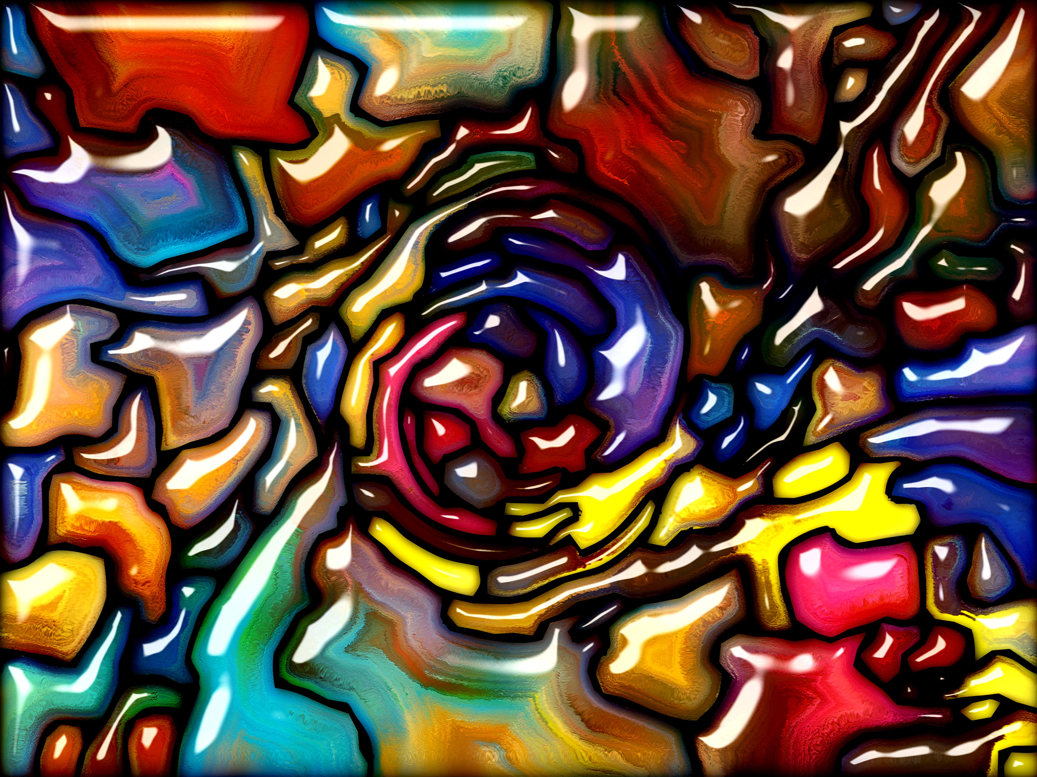 Бесплатное фото Красками нарисован 3д водоворот
