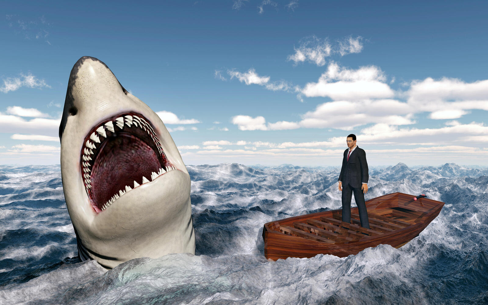 Wallpapers danger shark predator on the desktop