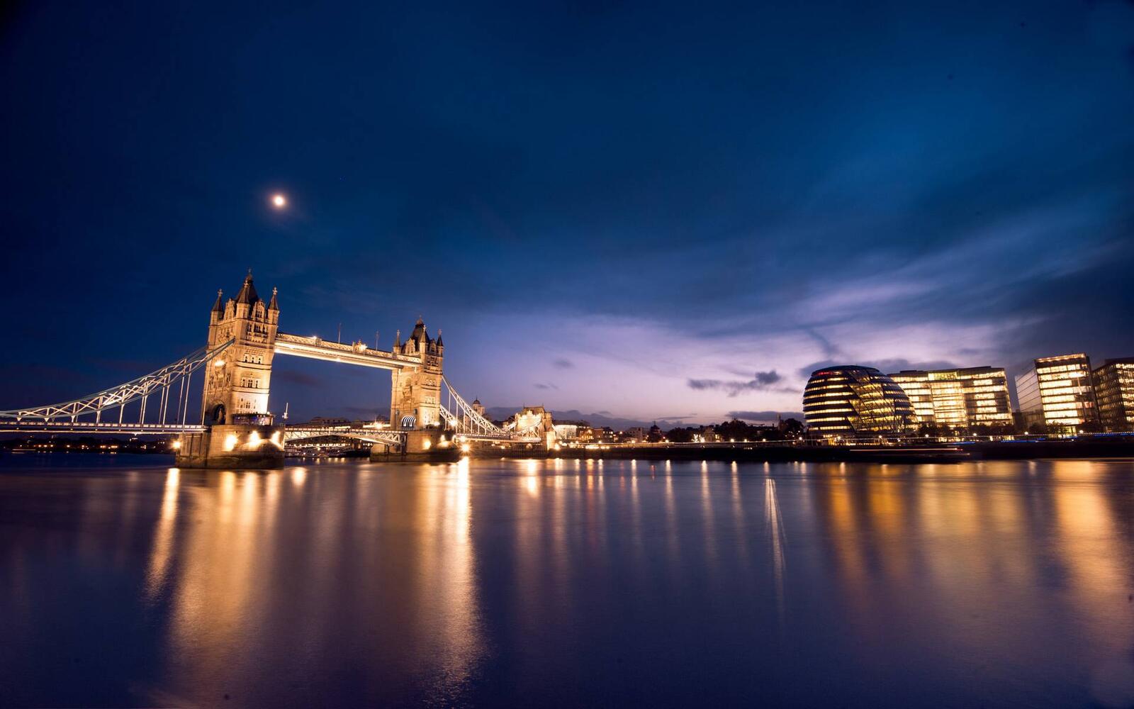 Wallpapers night London Thames on the desktop