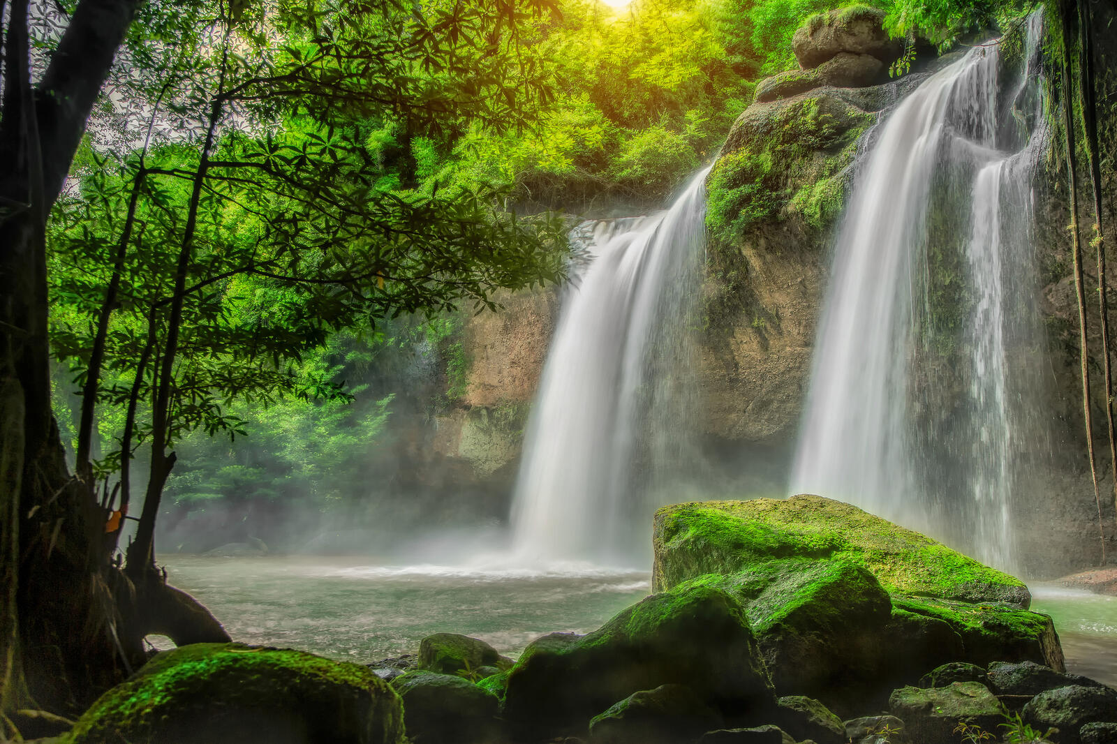 Обои природа Национальный парк Кхао Яй водопад на рабочий стол