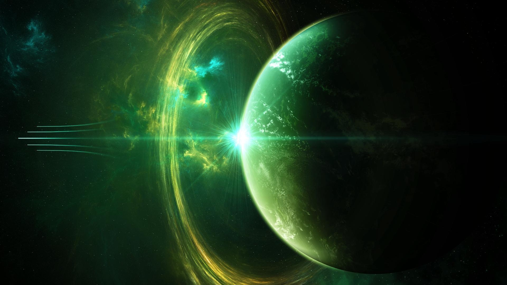 Wallpapers freen the universe space on the desktop