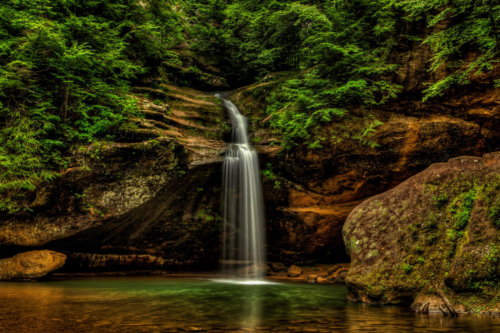 Wallpapers Ohio waterfall nature on the desktop
