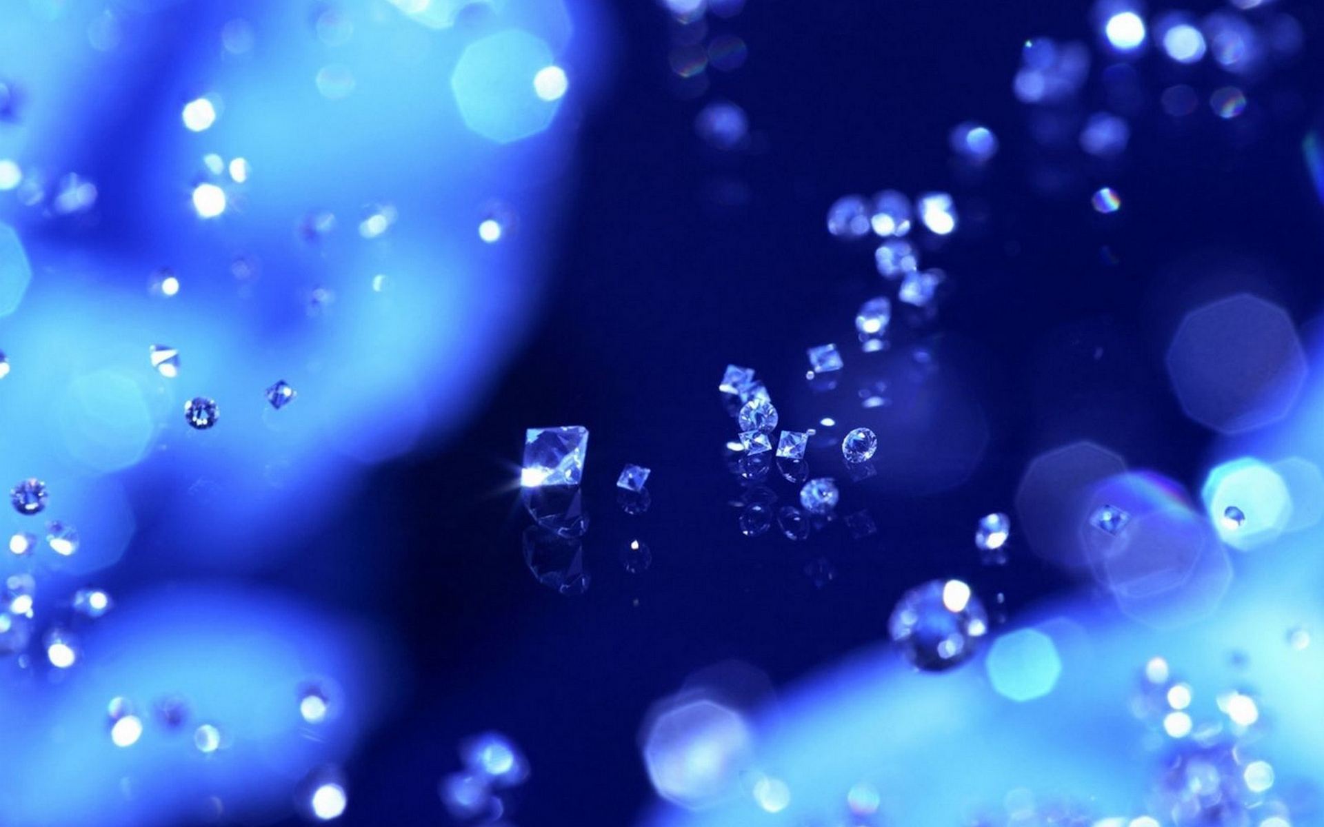 Wallpapers drops crystals glitter on the desktop