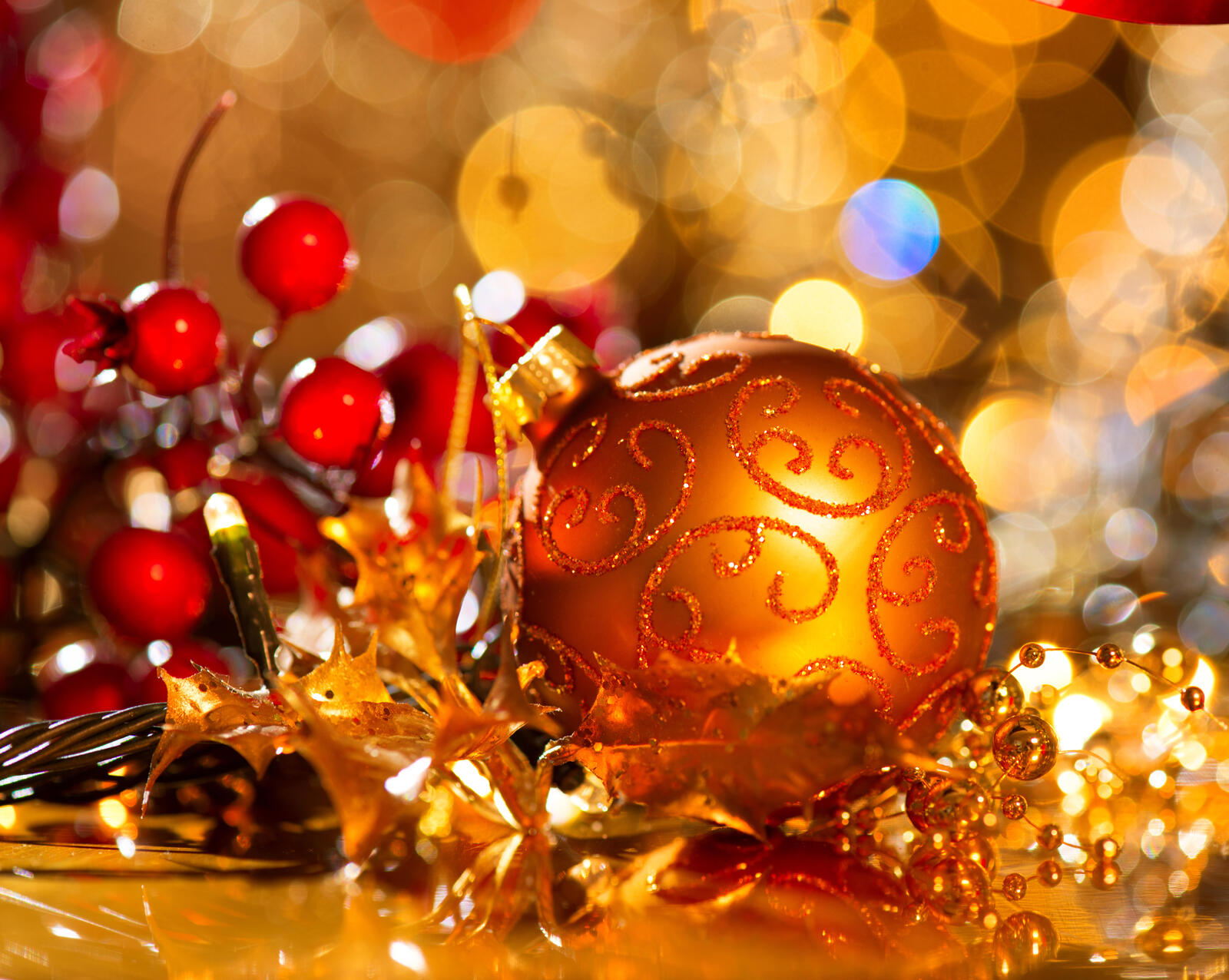 Wallpapers gifts background New Year on the desktop