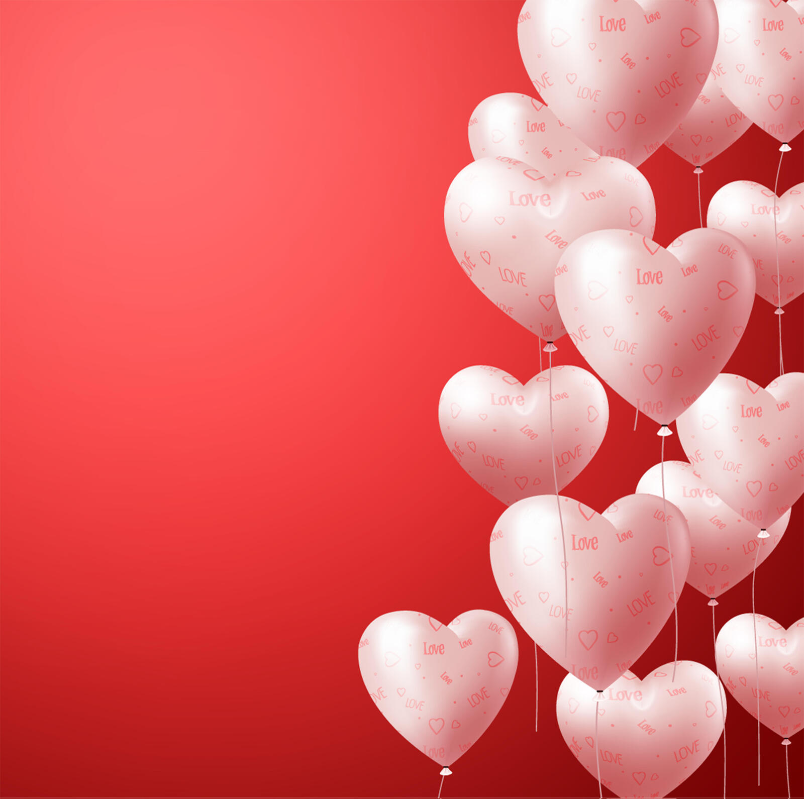 Wallpapers romantic hearts Valentine day Valentine on the desktop