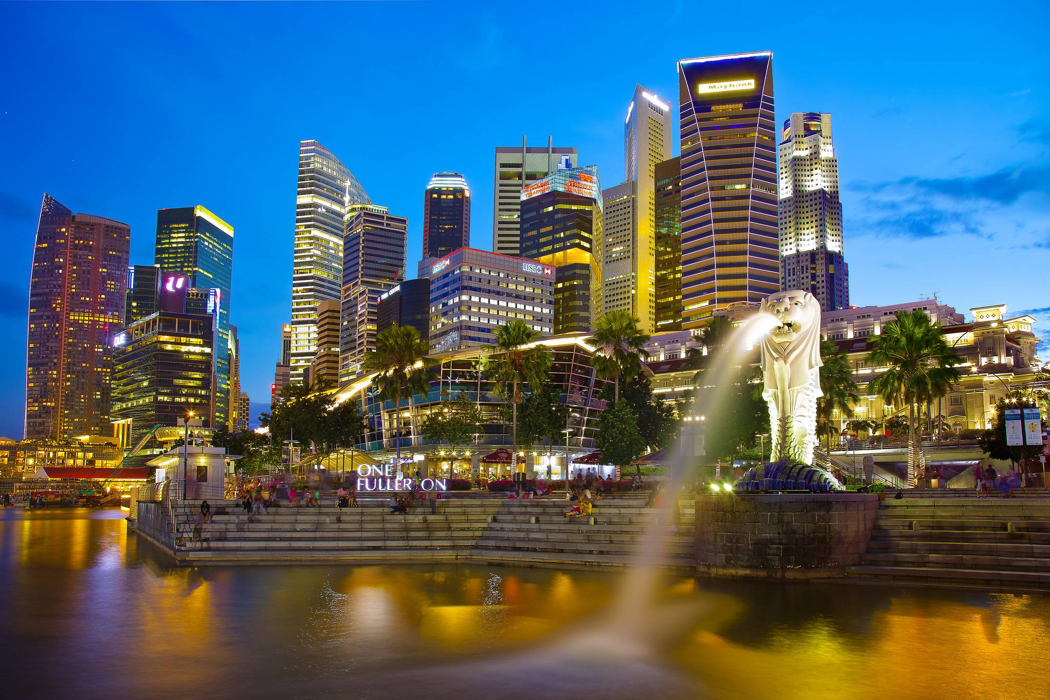 桌面上的壁纸摩天大楼 新加坡 城市