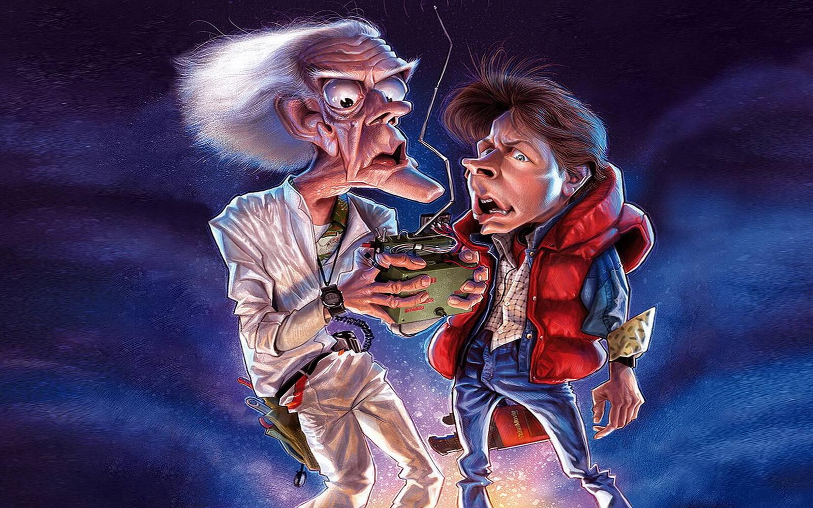 Wallpapers film back to the future cartoon on the desktop