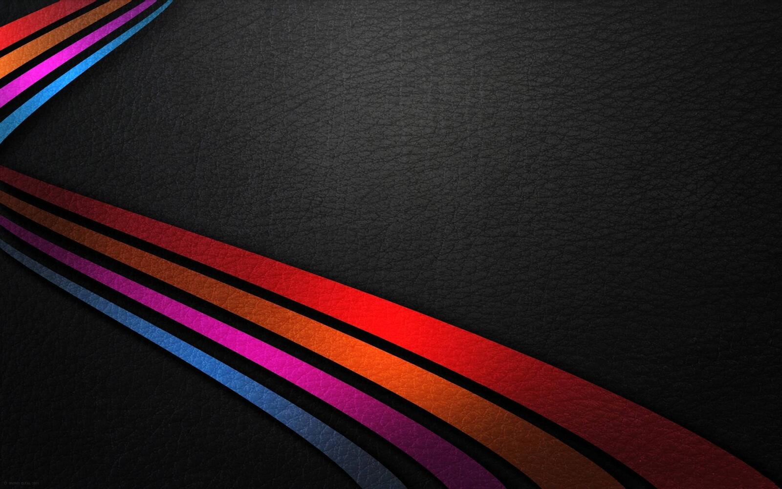 Wallpapers colored lines leather background rainbow on the desktop