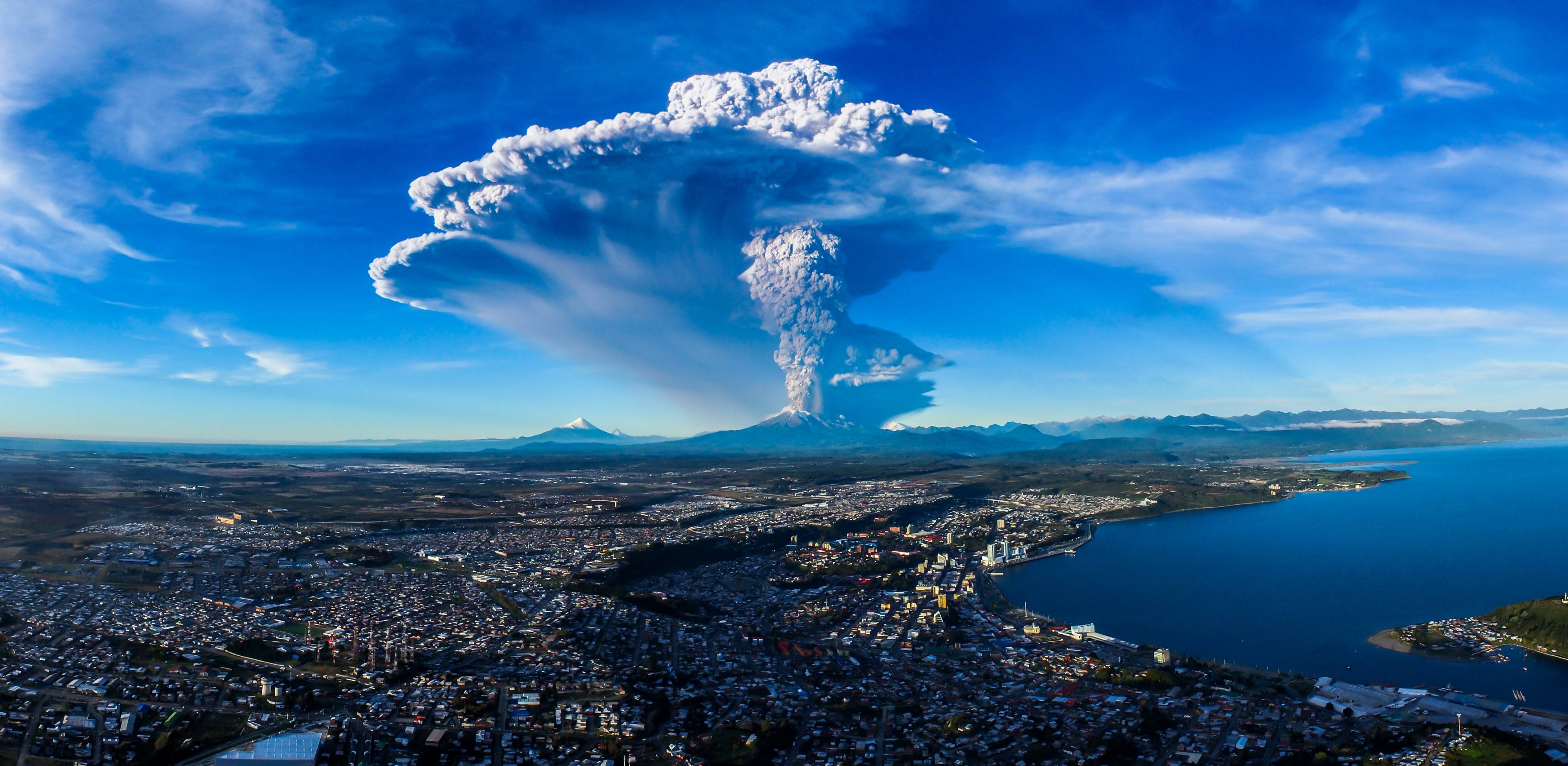 Обои Вулкан кальбуко Чили Calbuco Volcan на рабочий стол
