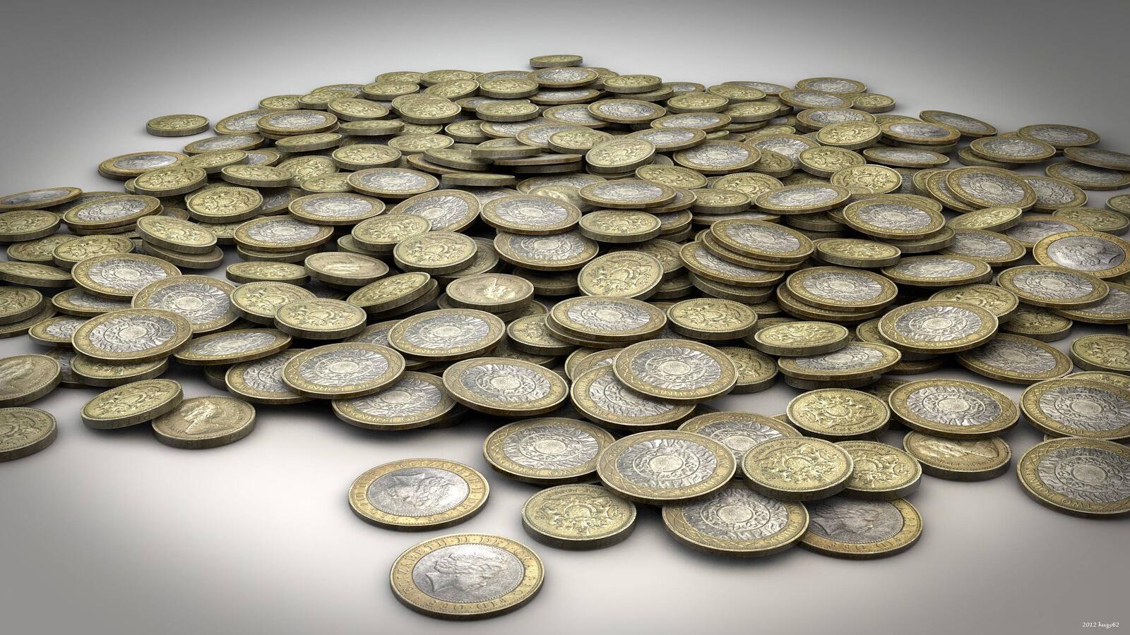 Wallpapers coins money on the desktop