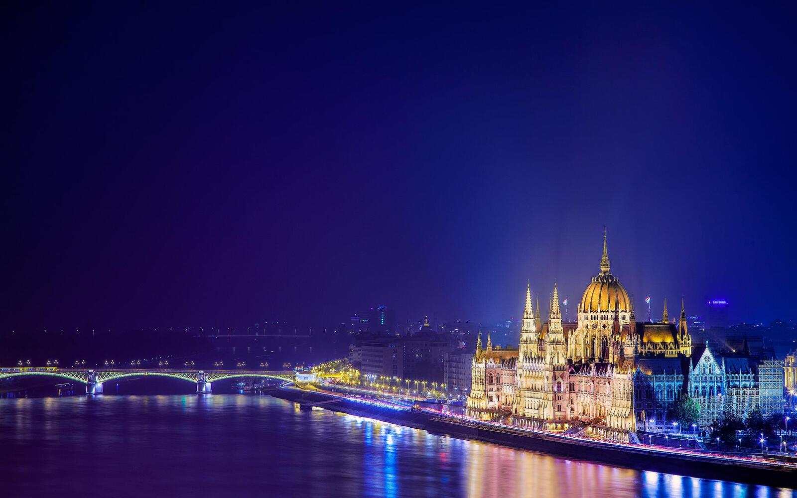 Обои город Budapest Budapest Parliament Night на рабочий стол