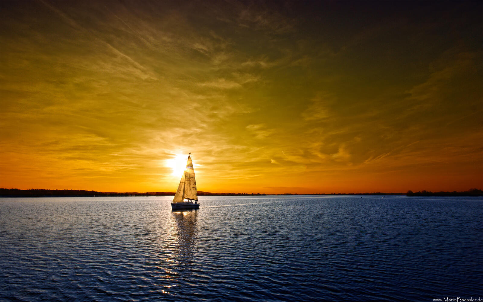 Wallpapers sea yacht sail on the desktop