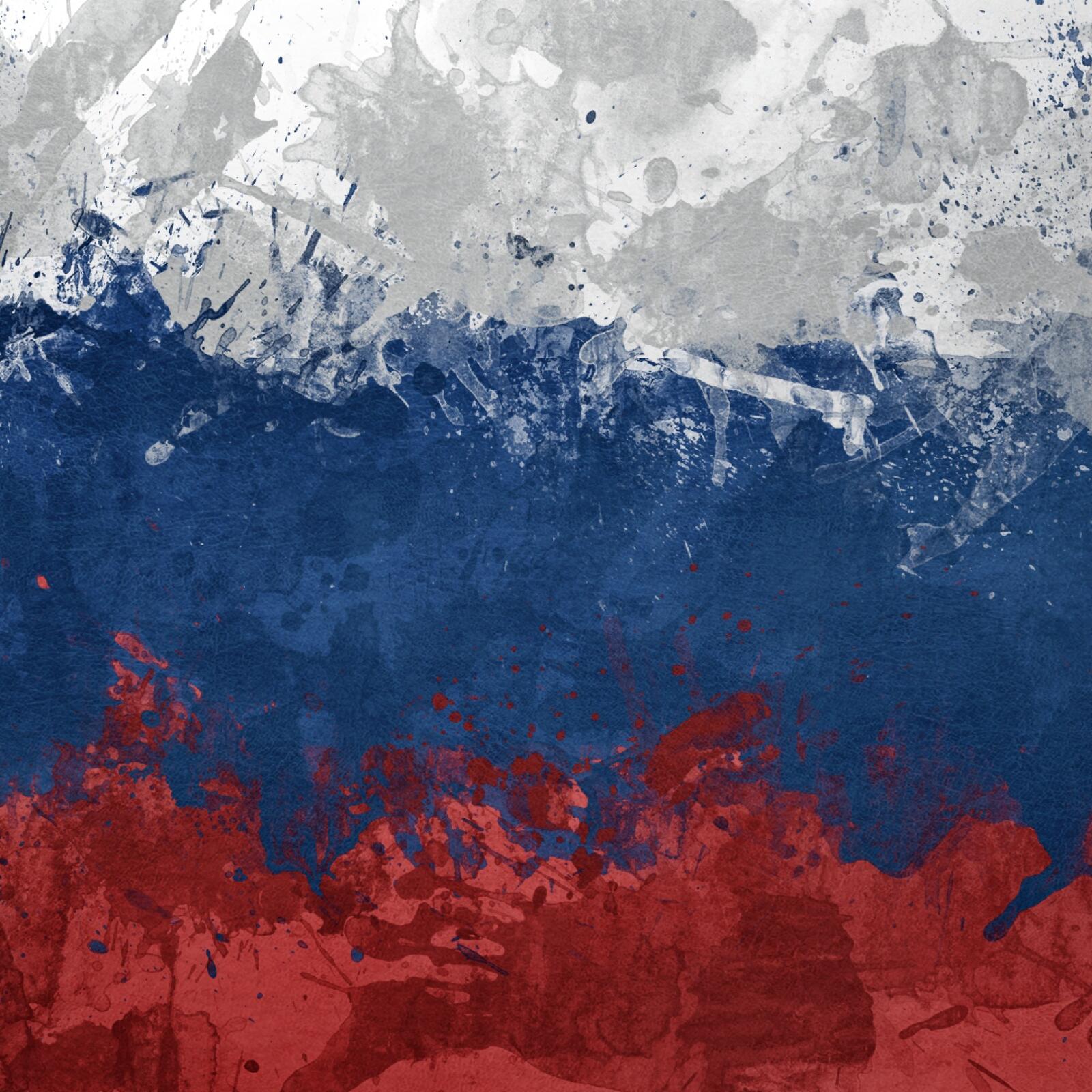 Обои флаг России нарисован на рабочий стол