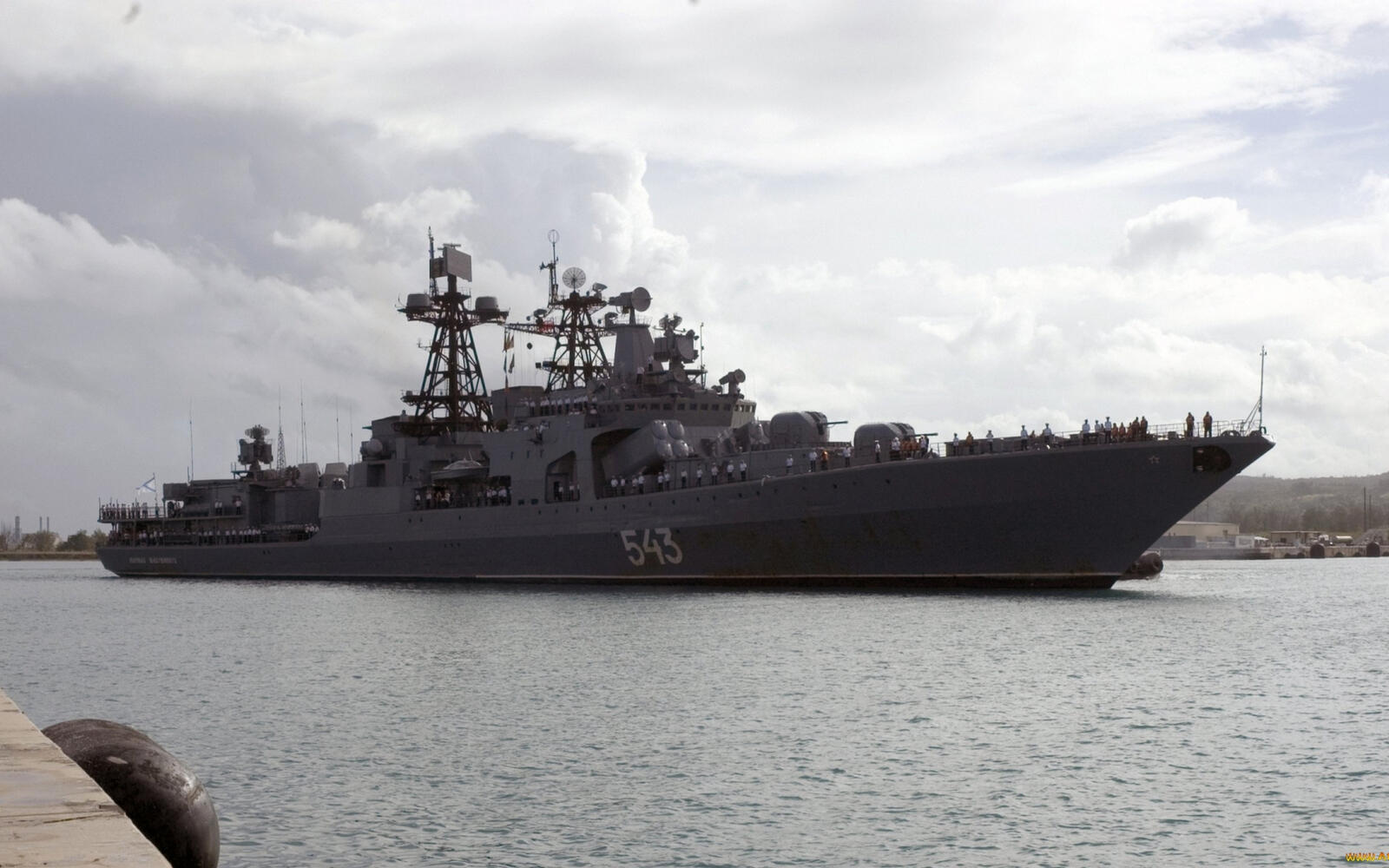 Обои военный корабль палуба вооружение на рабочий стол